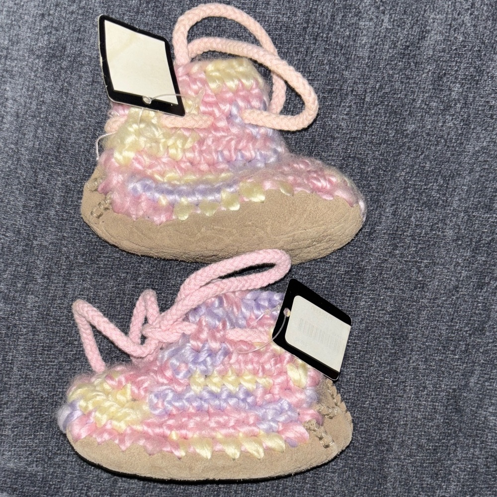 Cozy Multicolor Knit Baby Ugg Booties
